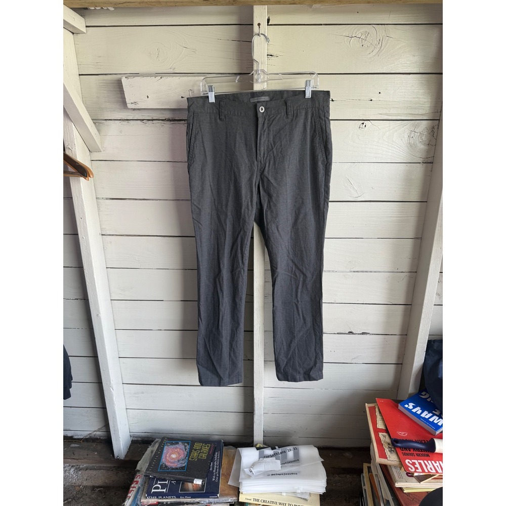 John Varvatos Star USA Mens 32 Charcoal Grey Slim Straight 5 Pocket Pants